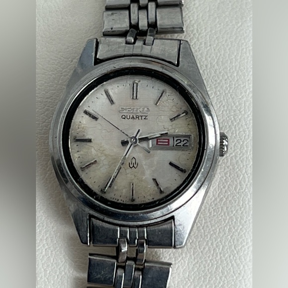 Seiko Ladies Watch Vintage Stainless Bracelet White Dial Date Window - Picture 5 of 11